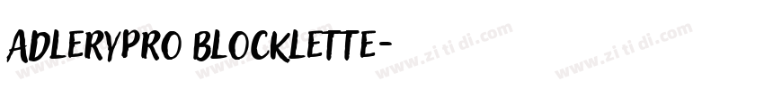AdleryPro Blocklette字体转换